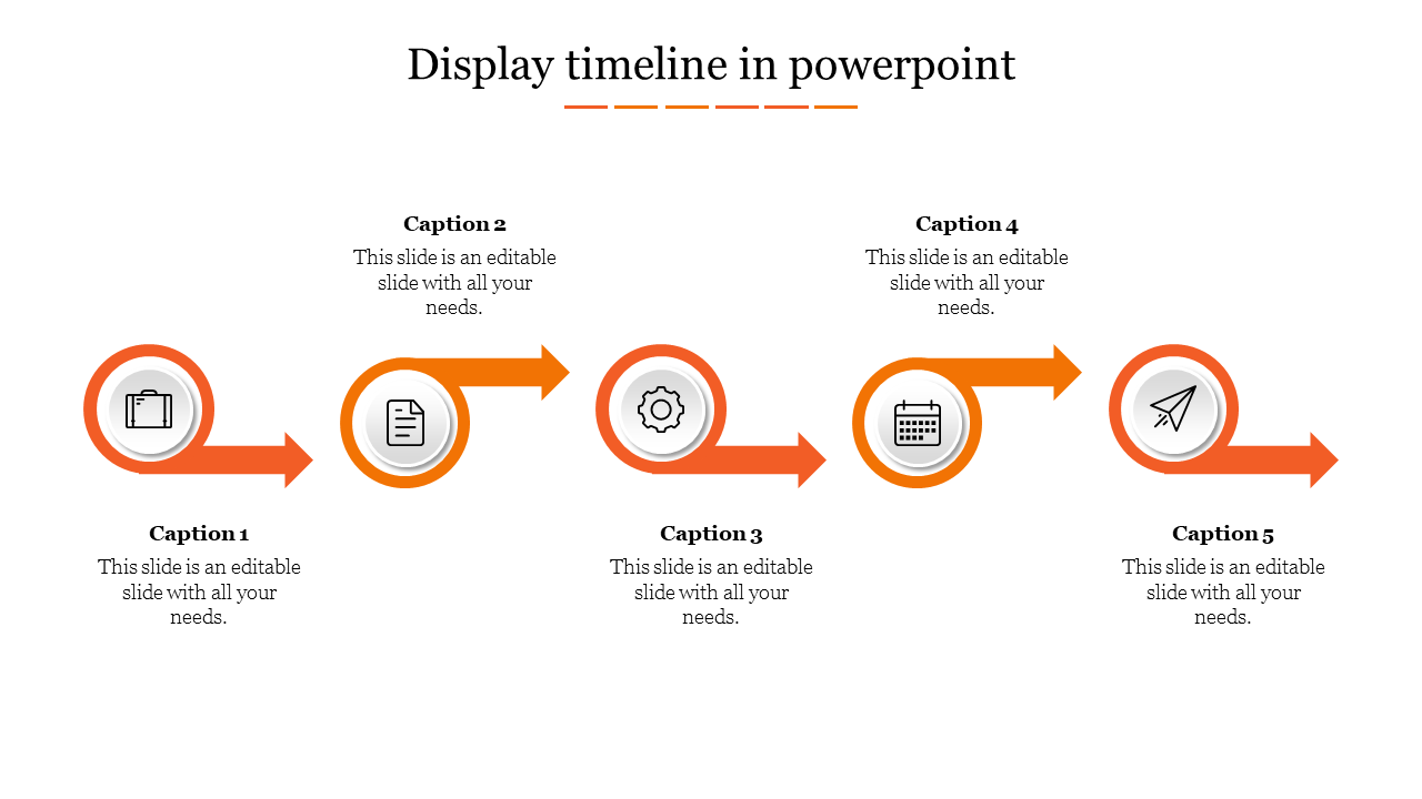 Free - Display Timeline in PowerPoint Presentation Slides